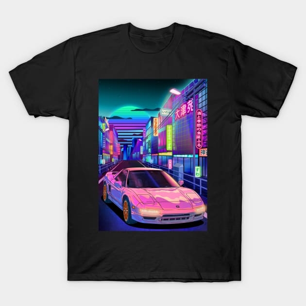 Honda NSX (1983) Night Tokyo - Honda Nsx - T-Shirt | TeePublic